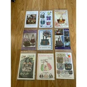 New Patterns, lot of 9, Bags, Handbags and Purses